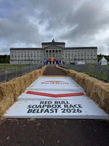 The start ramp at Red Bull Soapbox Race Belfast 2026