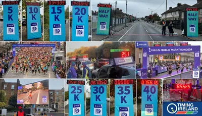 RemoteRedirect driving the Dublin Marathon course clocks