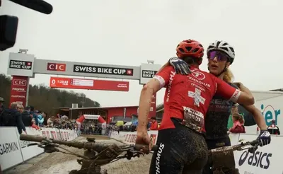ScreensPro driving the finish gantry clock at the Swiss Bike Cup