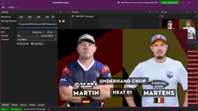 ScreensPro rendering head-to-head athlete graphics